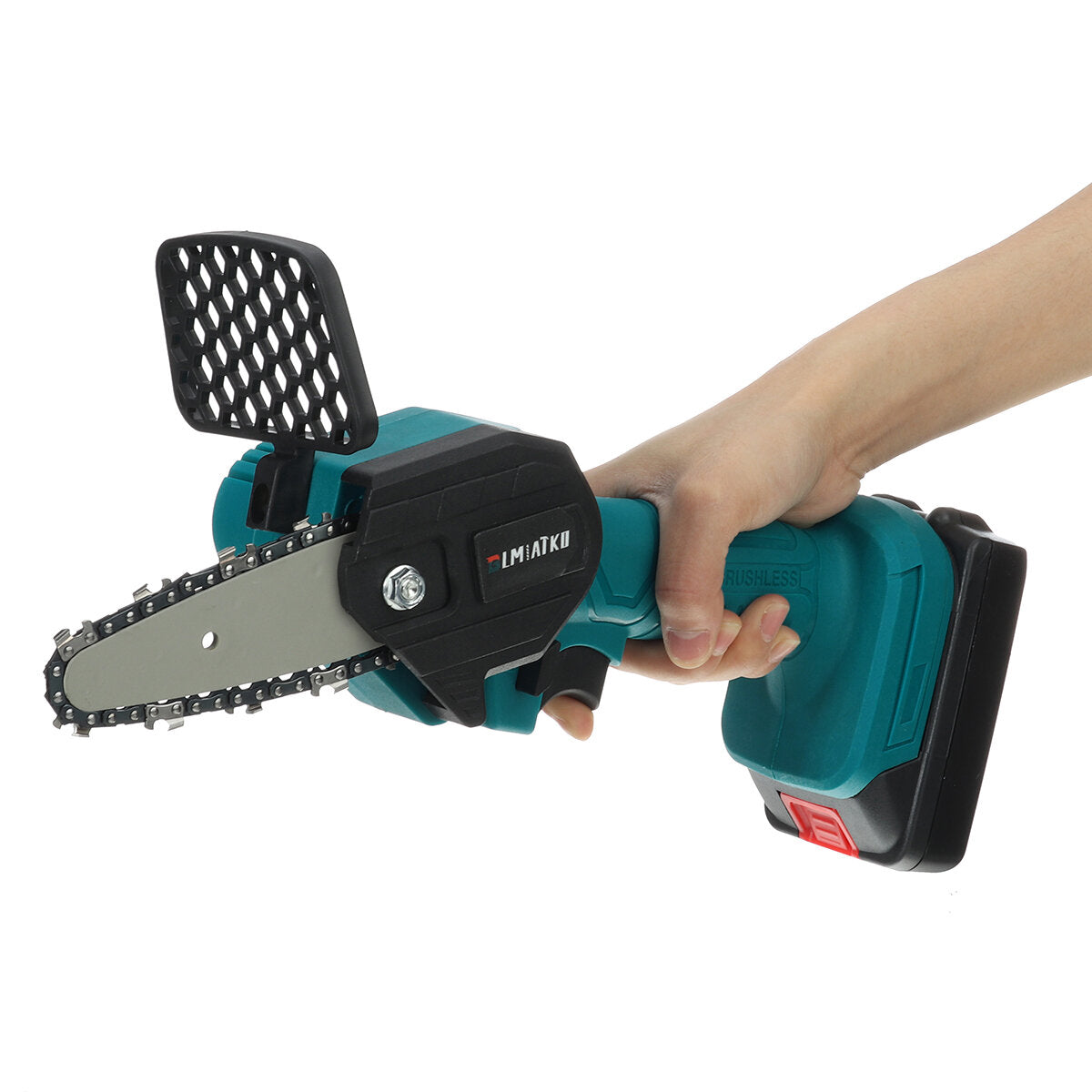 4 Inch Mini Cordless Rechargeable Electric Chainsaw One-Hand Chain Saws Woodworking Cutting Tool