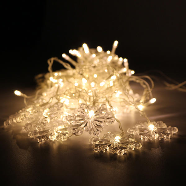 3.5M 96LEDs  8Modes Snowflake Fairy String Light for Christmas Party Patio AC220V