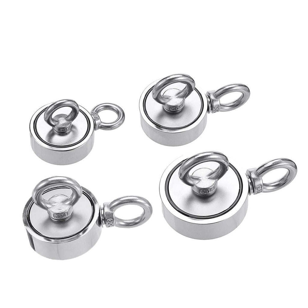 48/60/67/75mm Double Ring Neodymium Recovery Magnet Circular Ring Hook Steel Hunting Fishing Magnet