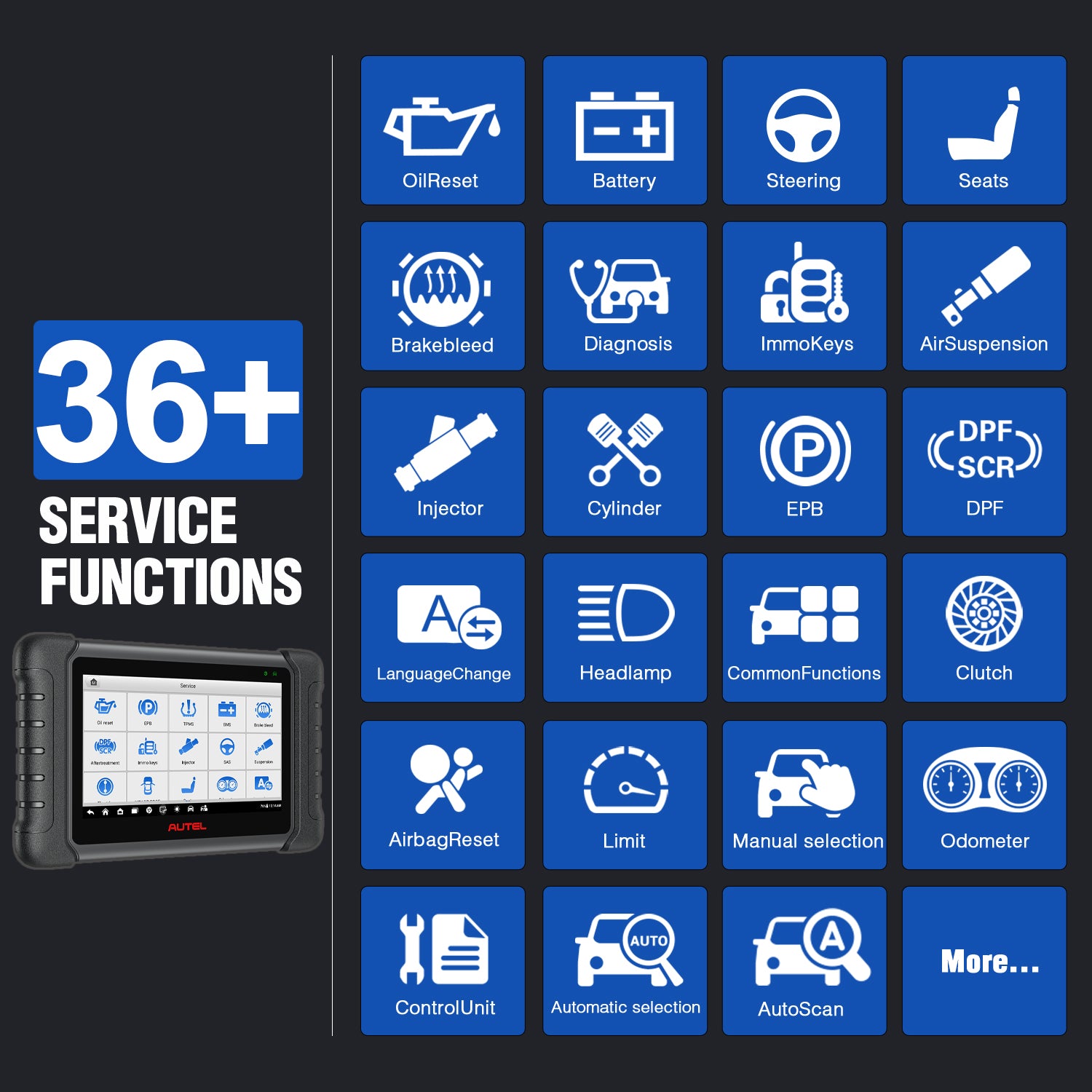 Full System Diagnostic Tool with 36+ Special Functions Read/ Erase Fault Codes Upgrade Version of MX808