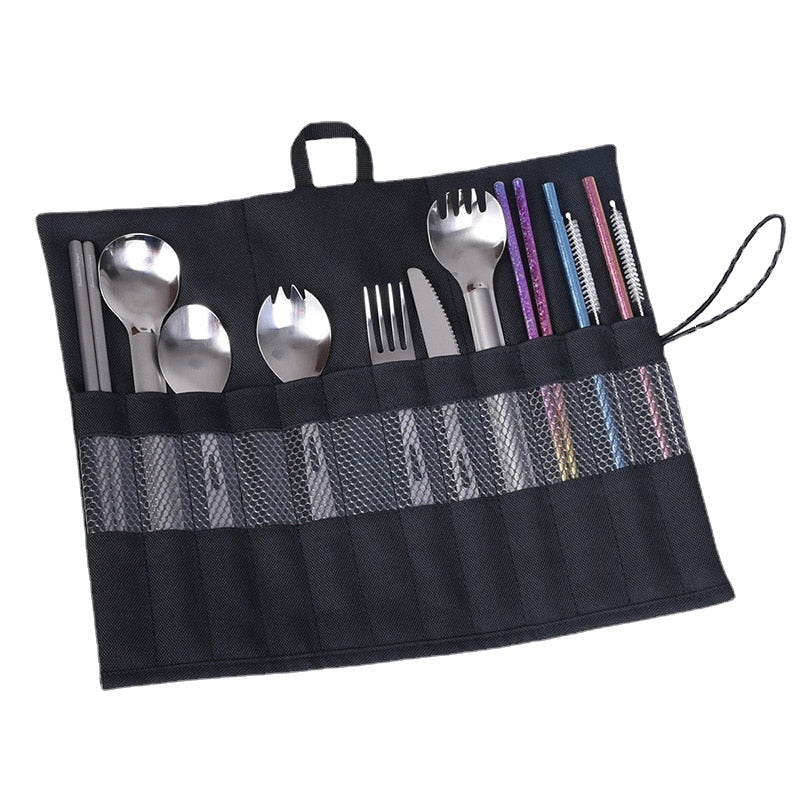 Tent Stakes Bag Cutlery Storage Bag Outdoor Camping Tent Pegs Nails Drawstring Storage Travel Stuff Sack