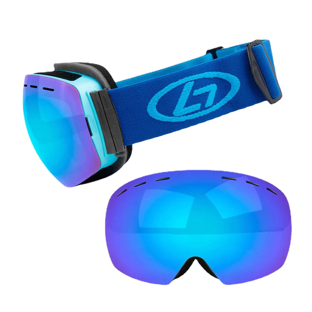 Unisex Double-layer Ski Goggles Spherical Professional Dual-lens Anti-fog Windproof Goggles