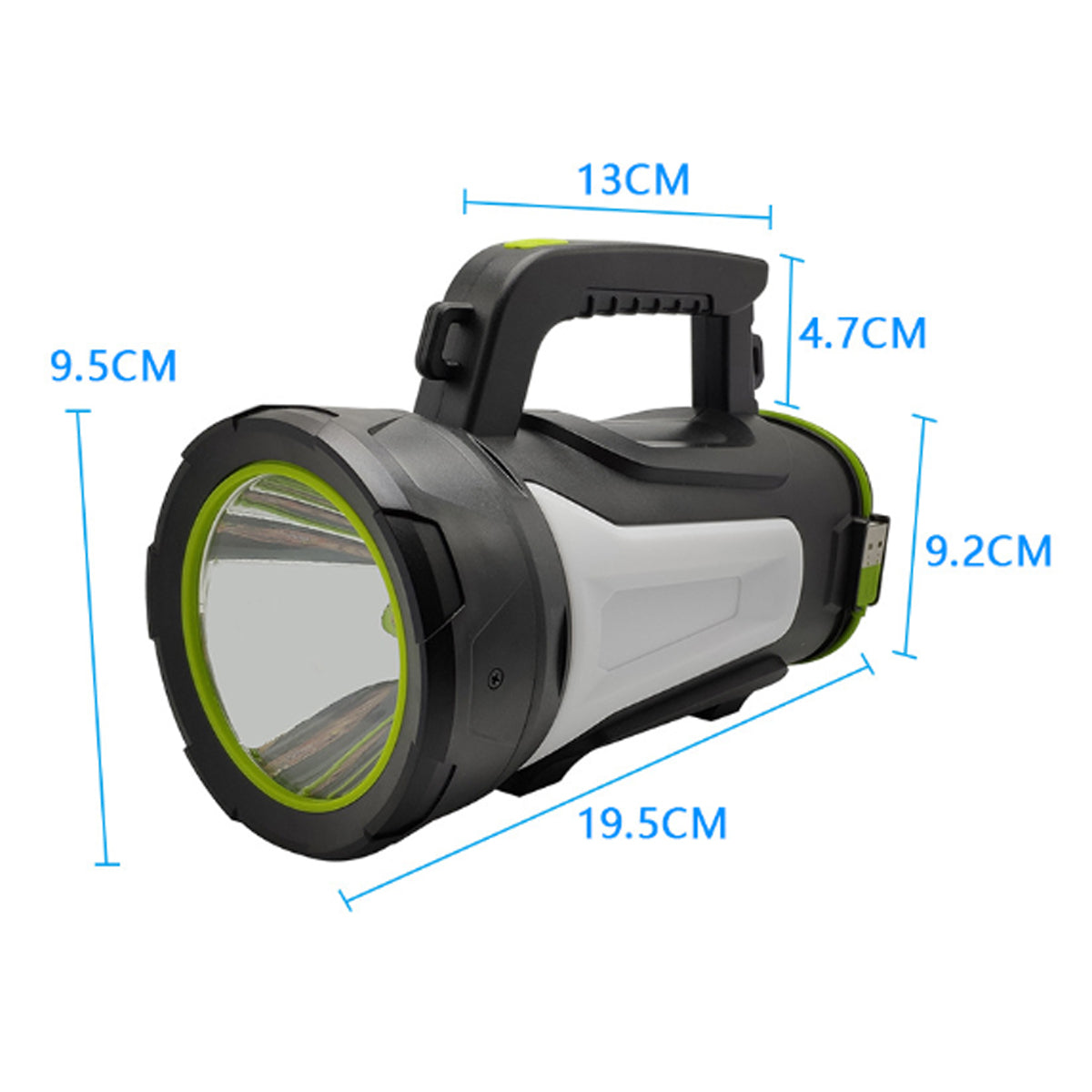 800LM LED Searchlight LED USB Searchlight 3 Modes Spotlight Flashlight Work Light