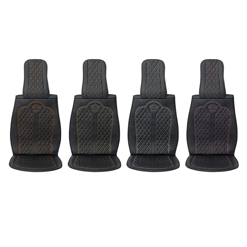 2X Front Side Seat Cover Cushion with Pillow Armrest Pad for 5 Seat Car