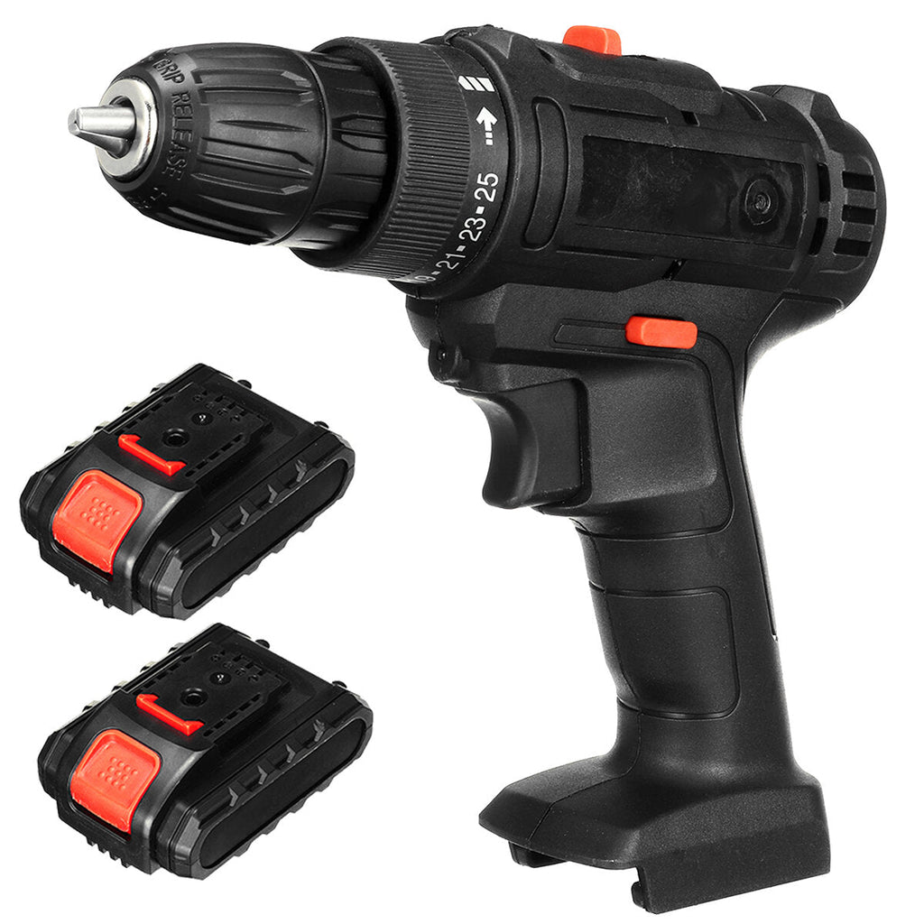 21V 2 Speed Household Lithium Battery Cordless Drill Driver Power Drill Electric Drill With Battery