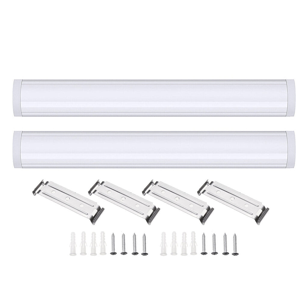 2PCS 60cm Ceiling Batten Linear 2835SMD Tube Light Bar Surface Mount 20W Purification Tube Light 85-265V