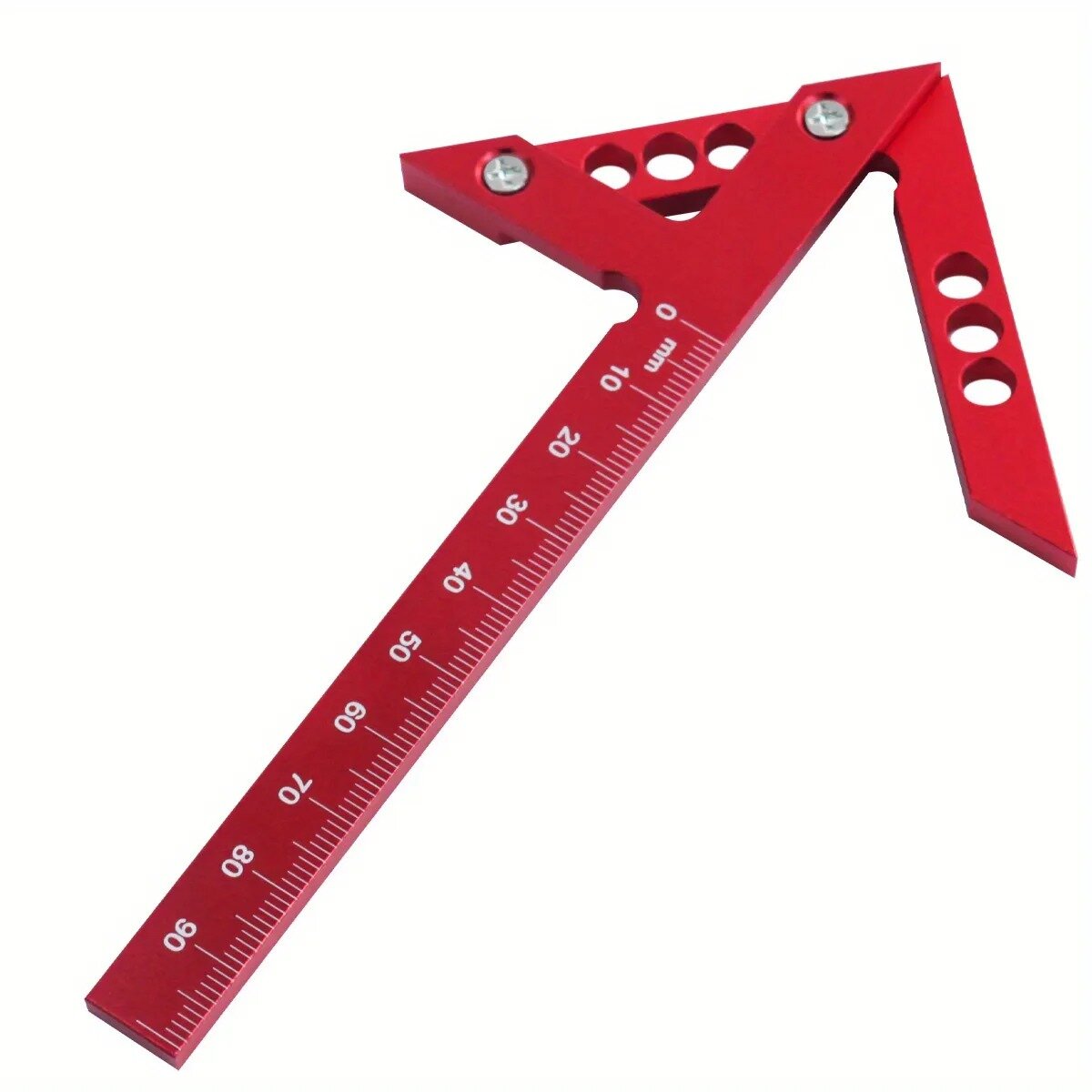 Carpenter Square Protractor & Center Scribe Gauge Set - Durable Aluminum Alloy, Precision Measuring Tools for Woodworking & DIY