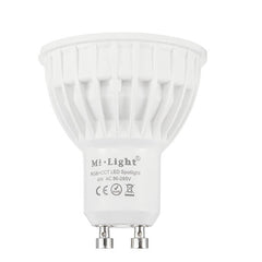 Dimmable GU10 4W Mi Light 2.4G Wireless RGBCCT LED Spot Lightt Lamp Bulb AC86-265V