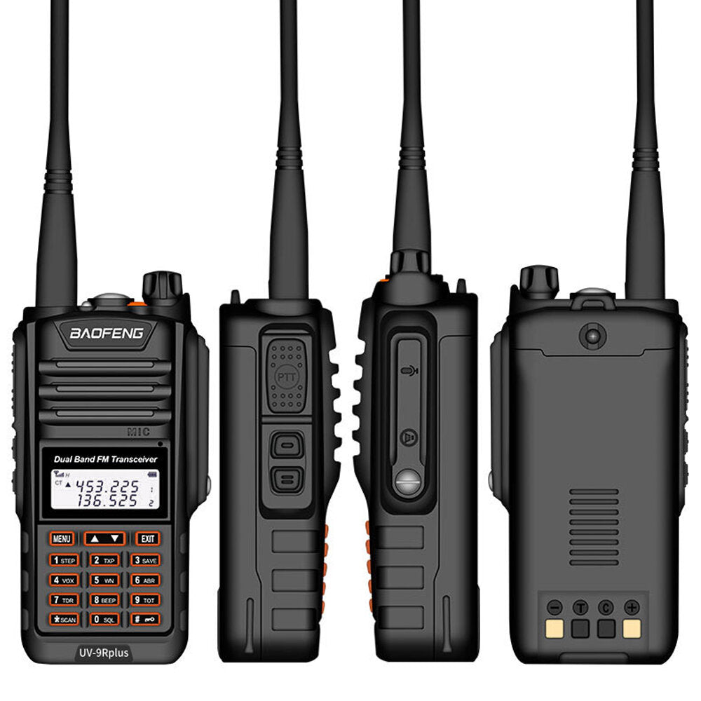 8W IP68 Waterproof Walkie Talkie 128 Channels 400-520MHz Dual Brand Two Way Handheld Radio VHF UHF IP68 Waterproof Interphone