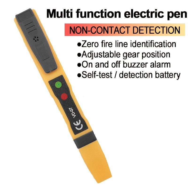 1pc Electric Pen Non-contact AC Voltage Detector With Light And Alarm Buzzer