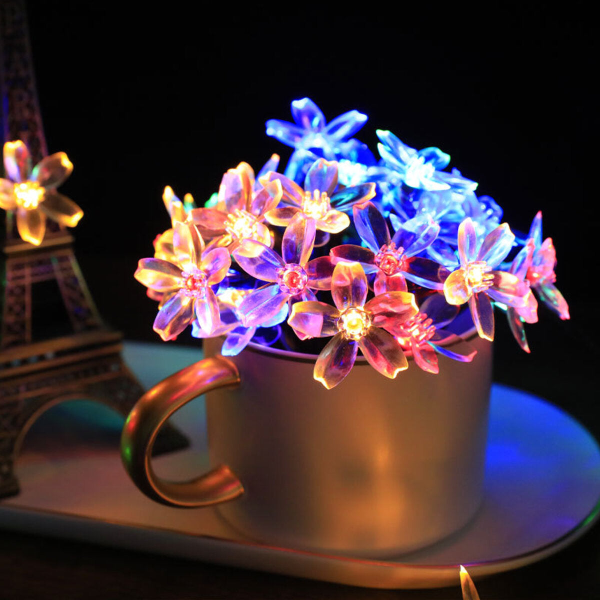 Solar LED String Christmas Blossom Lights Party Lamp 8 Mode