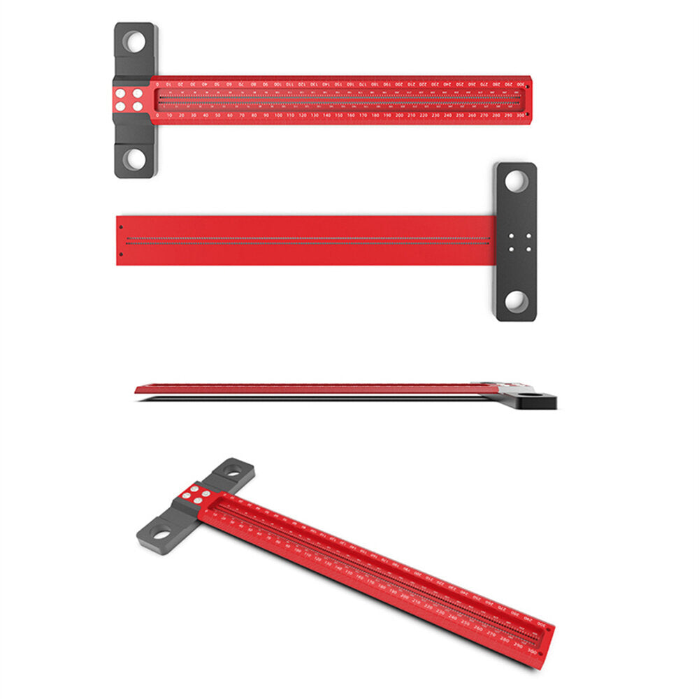Aluminum Alloy T Hole Ruler for Woodworking - Precise, Easy to Use, Rust Proof, 200cm/300cm Length Options
