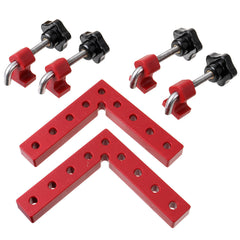 90° Right Angle Positioning Clamp Set for Woodworking - 120/160MM L-Shaped Fixture for DIY Projects and Assembly Tools
