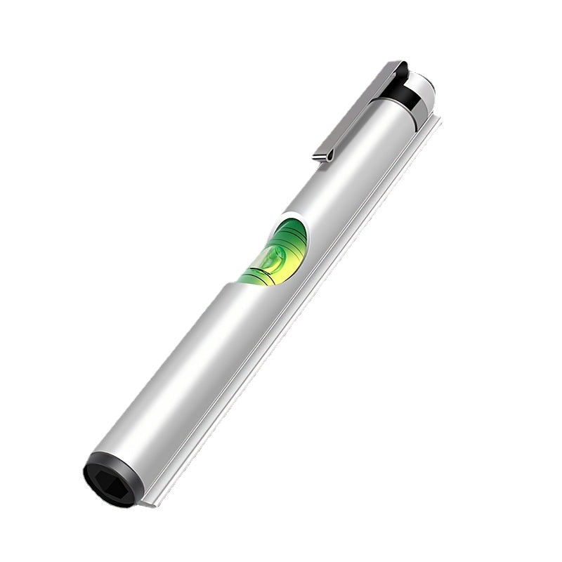 Mini Portable Pen Type Level With Hexagonal Drill Bit Screwdriver Ruler