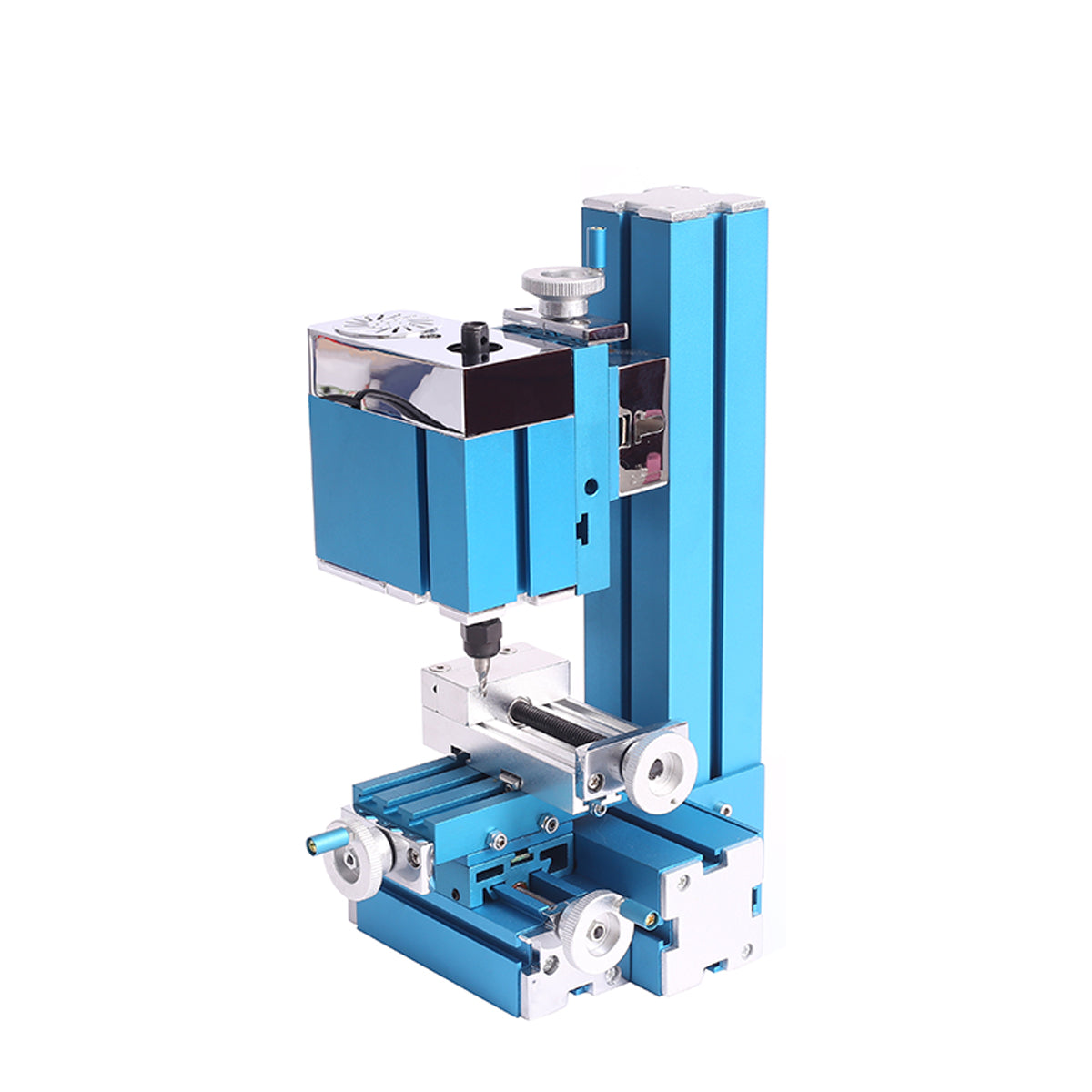60W 20000rpm Mini Wood Lathe Machine Metal Rotating Lathe Wood Turning Lathe Motorized Metalworking DIY CNC Tool