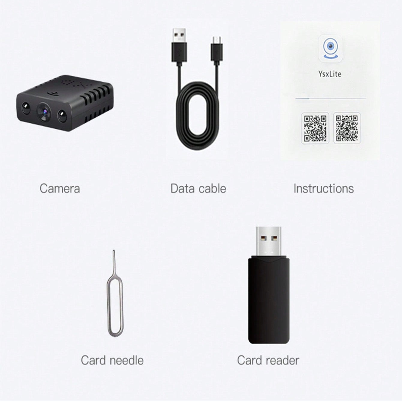 1080P WiFi Rechargeable Camera, 2X Digital Zoom, BSI CMOS Sensor, USB Interface, Compact Design, ABS Material