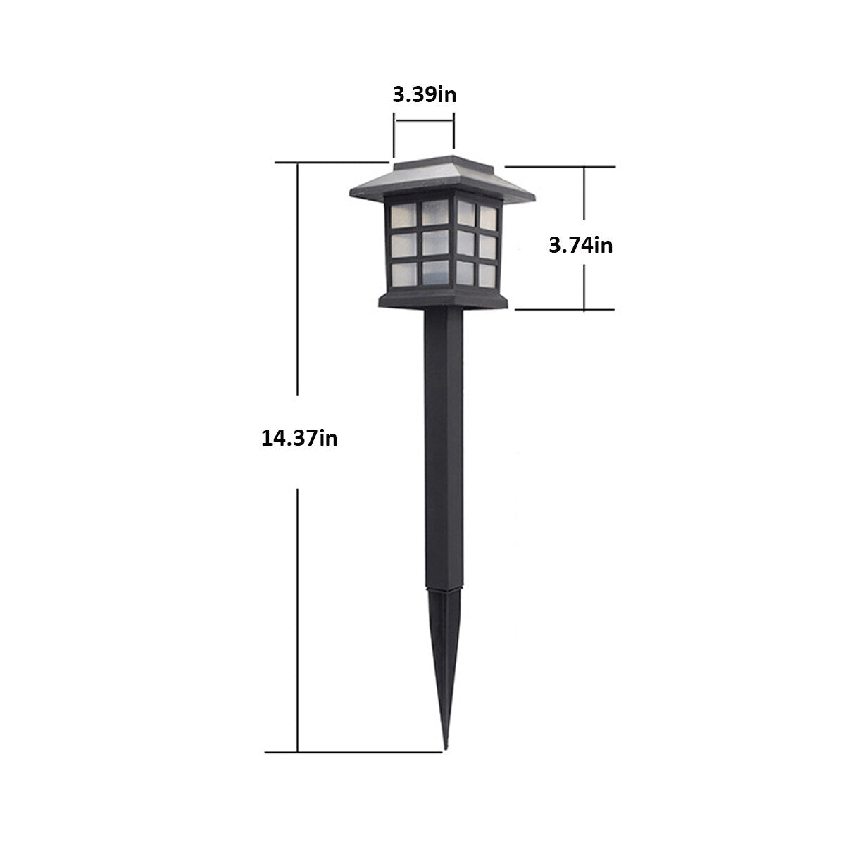 2 Pack Solar LEDLawnLights Pathway Lights Set Outdoor Yard Garden Walkway Landscape Lamp