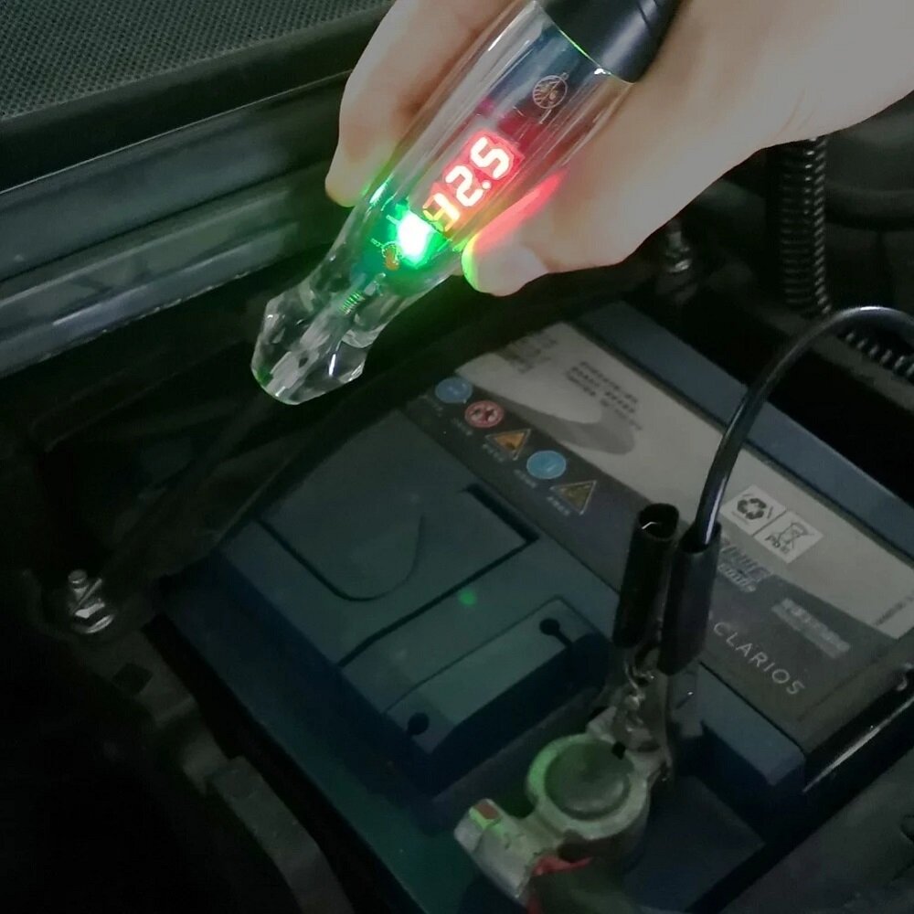 3-60V LED Digital Display Bidirectional Voltage Tester Handheld Portable Car Circuit Tester Automotive Maintenance Testing Tool