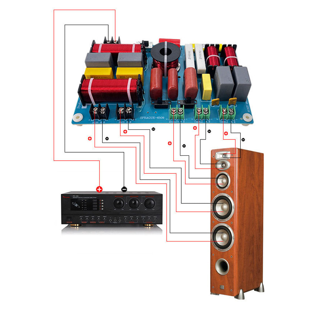 400W Fever-grade Hi-Fi High-fidelity Five-way Two-high One-middle Two-low Home Theater Speaker Upgrade Audio Divider