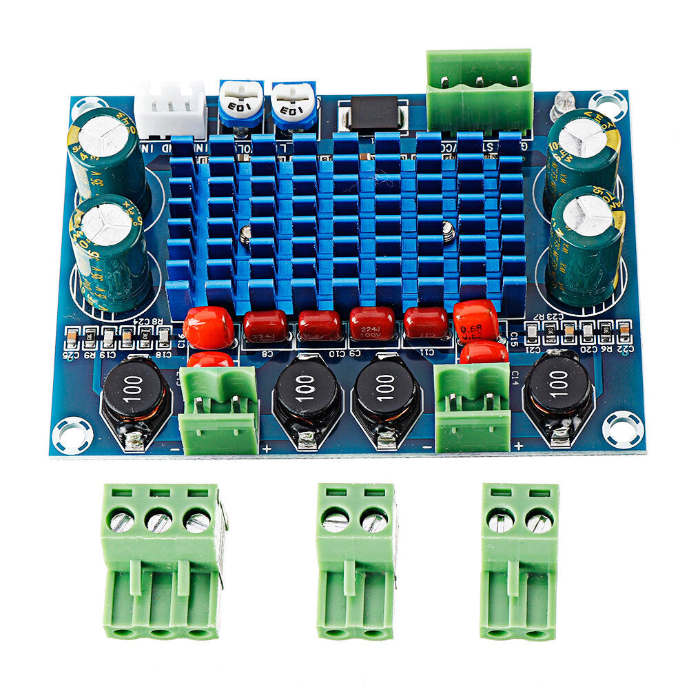 High-power Digital Power Amplifier Board TPA3116D2 Chassis Dedicated to Plug-in 5-28V Output 120W