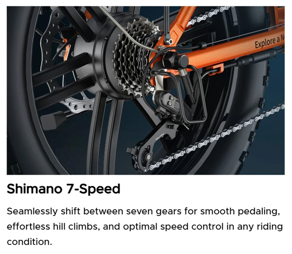 Boost 48V 13AH 250W Motor Recommended Top Speed 25KM/H 20 Inch Electric Bicycle 120KM Mileage Range Max Load 150KG ENGWE EP-2 Boost