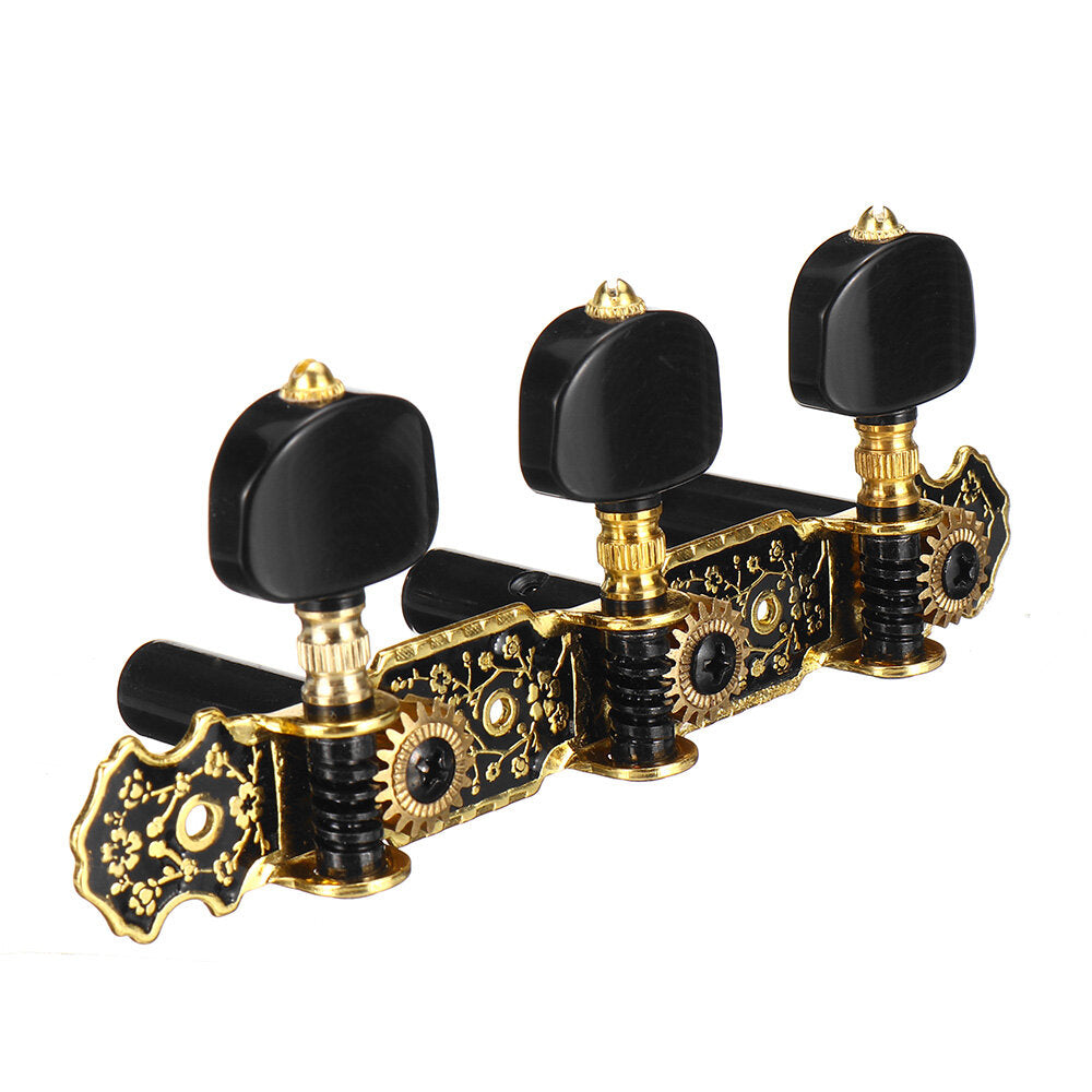 2Pcs Acoustic Classical Guitar Tuning Pegs Machine Heads Tuners Guitar Parts Black