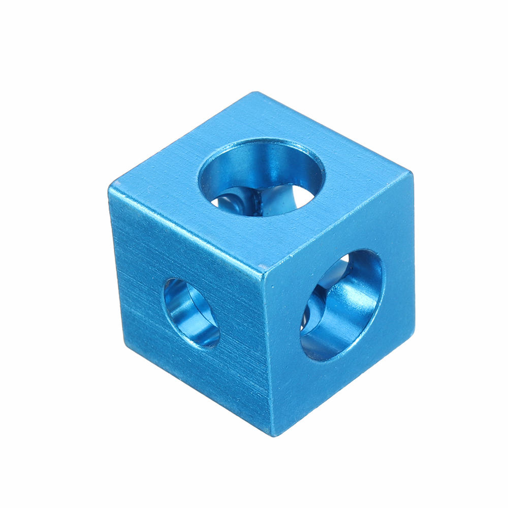 Three Way Cube Connector for 2020 V-slot Aluminum Extrusions Profile Blue