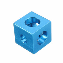 Three Way Cube Connector for 2020 V-slot Aluminum Extrusions Profile Blue