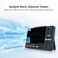 100MHz Tablet Oscilloscope, 4 Channels, 12-Bit Resolution, 1GSa/s, 110Mpts Memory & 8-Inch Touchscreen