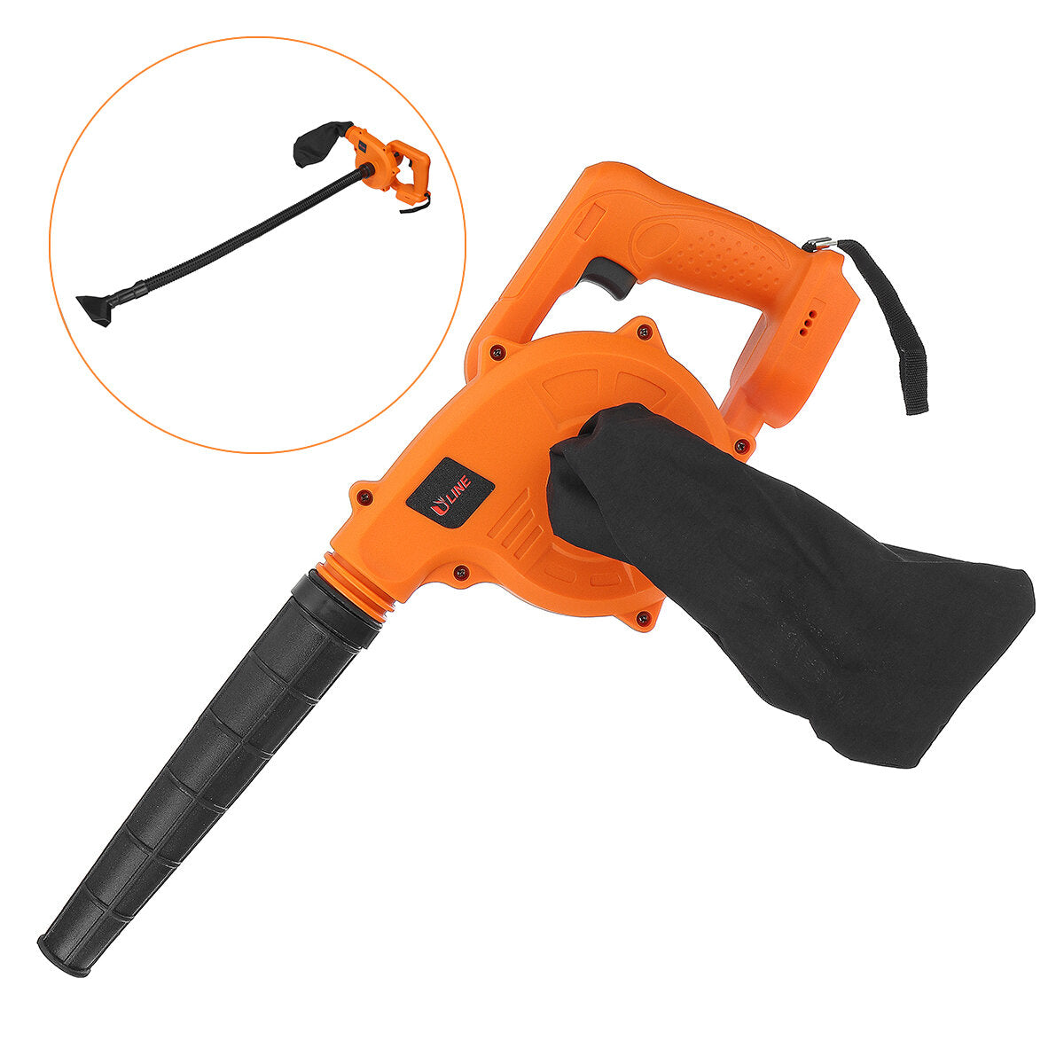 18000RPM Cordless Handheld Electric Air Blower Vacuum Dust Leaf Blowing Cleaner For 4.0Ah 18V Li-ion Battery