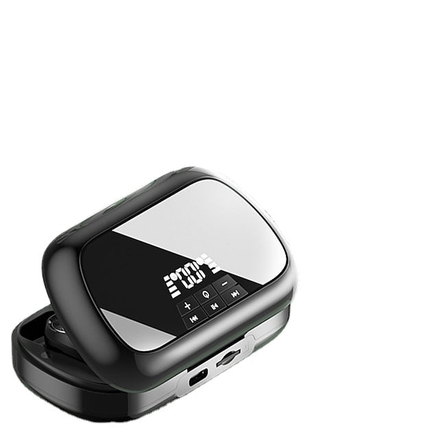 2 in 1 Sports TWS Bluetooth Earphone with MP3 Player HiFi Stereo Music Wireless Headphone Ear Hook Earbuds with Microphone