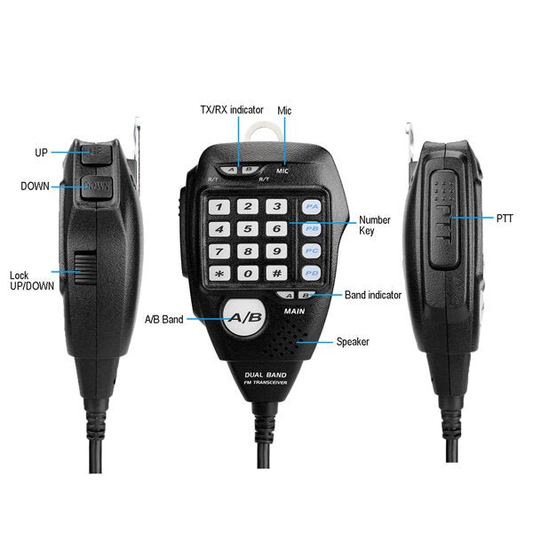 Car Two-Way Radio Station 200CH 25W High Power VHF UHF Mobile Radio Car Radio CHIRP Ham Mobile Radio Transceiver