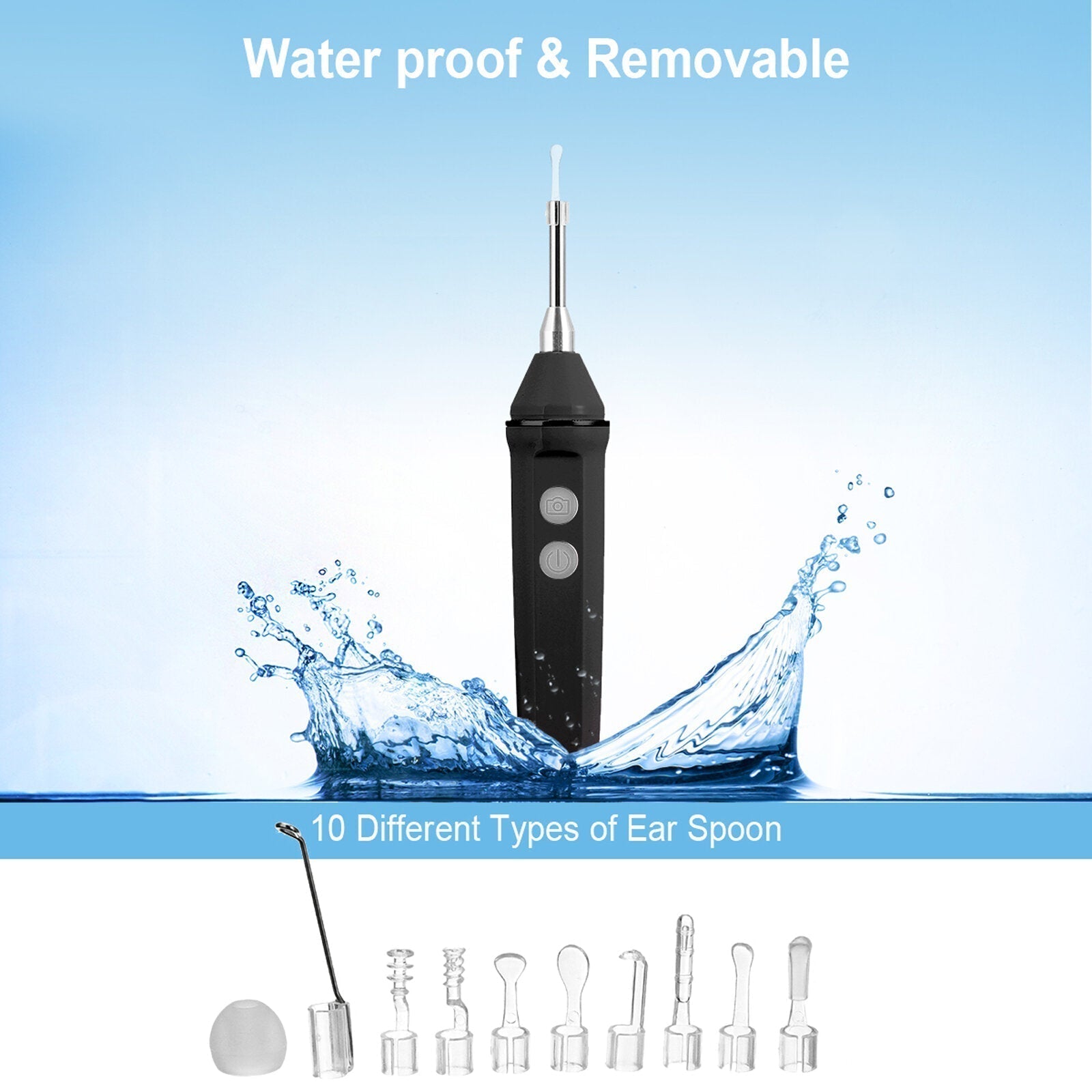 3.9mm HD WIFI Wireless Otoscope IP67 Waterproof LED Ear Camera Endoscope USB Charging Earwax Removal Tools Set