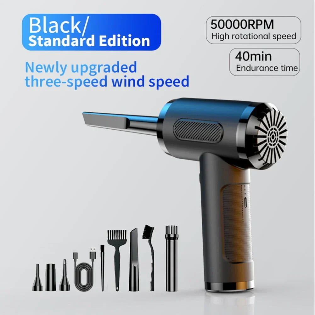 50,000RPM Cordless Dust Blower - Handheld Air Pump for Car, Keyboard, PC Cleaning | Portable & High-Power