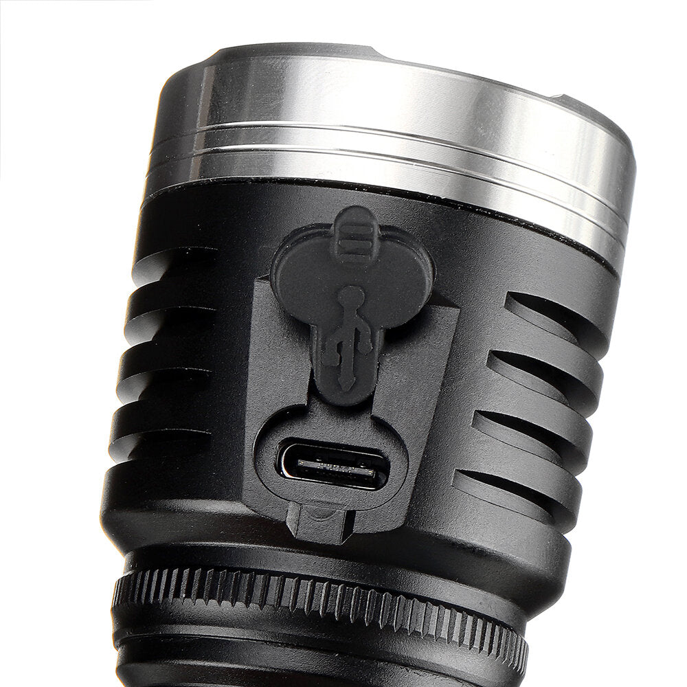 4*XHP50.2/SST40 11000LM 500M USB-C Rechargeable Anduril UI EDC Flashlight High Lumen Powerful Mini LED Torch 26650/21700/18650/26350