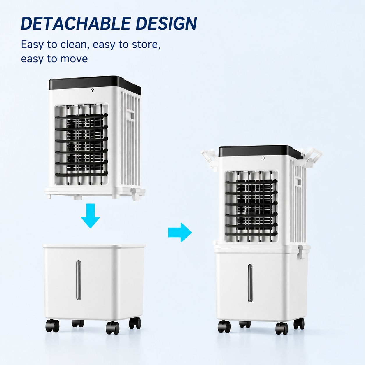 Portable 3-in-1 Evaporative Air Cooler with 10L Water Tank & Remote Control