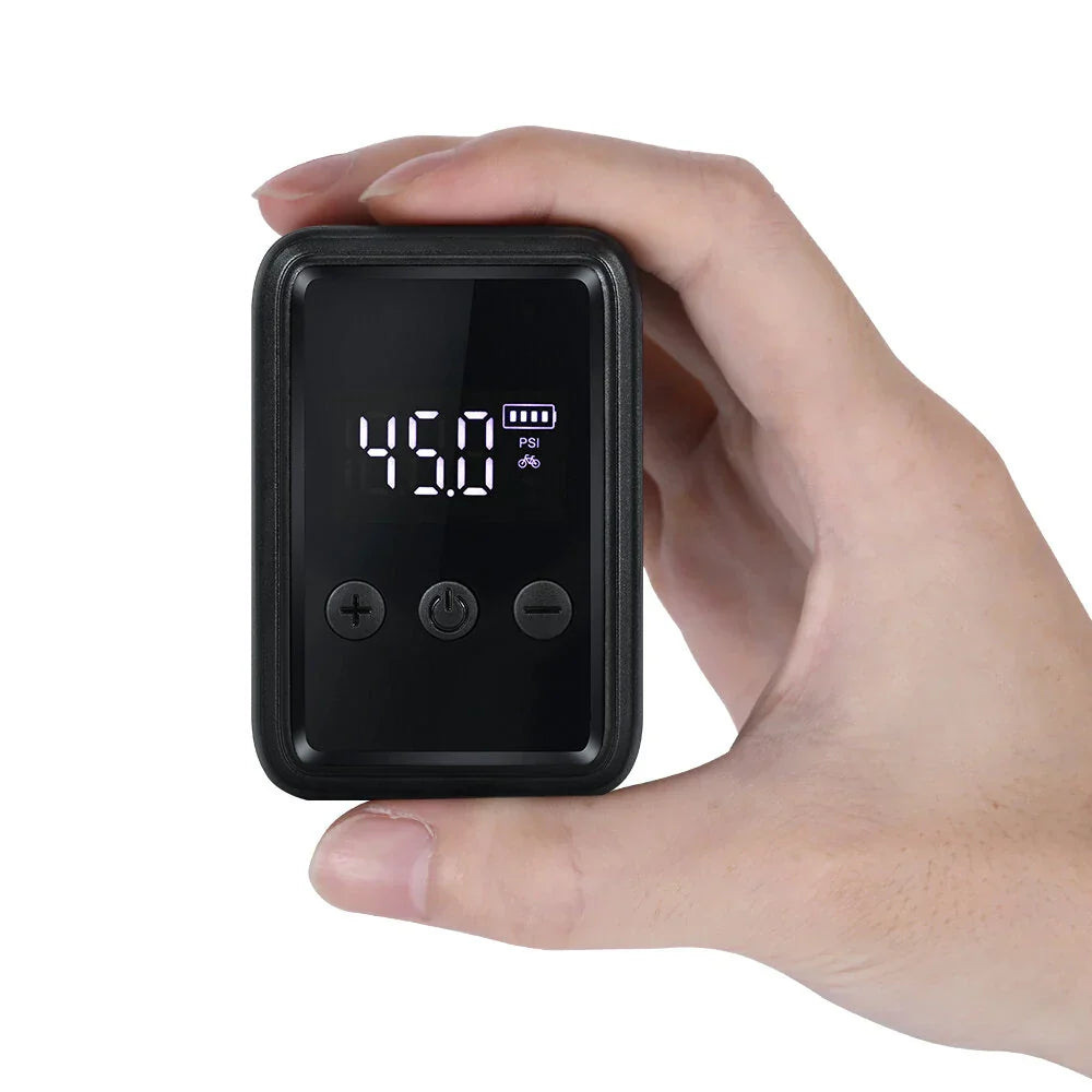 Bike Pump 7.4V 500mAh 150psi Max Inflatable Air Pressure Wireless Portable Electric Bike Air Pump Inflator Mini Power Bank