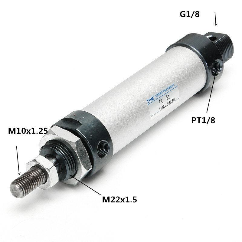 25mm Bore 50mm Stroke Double Acting Mini Pneumatic Air Cylinder