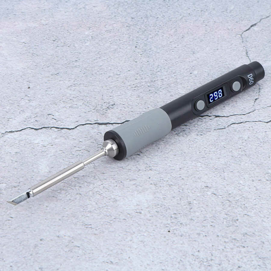 60W Digital Soldering Iron Station DC12-24V Type-C Interface 100-400 Adjustable Temperature