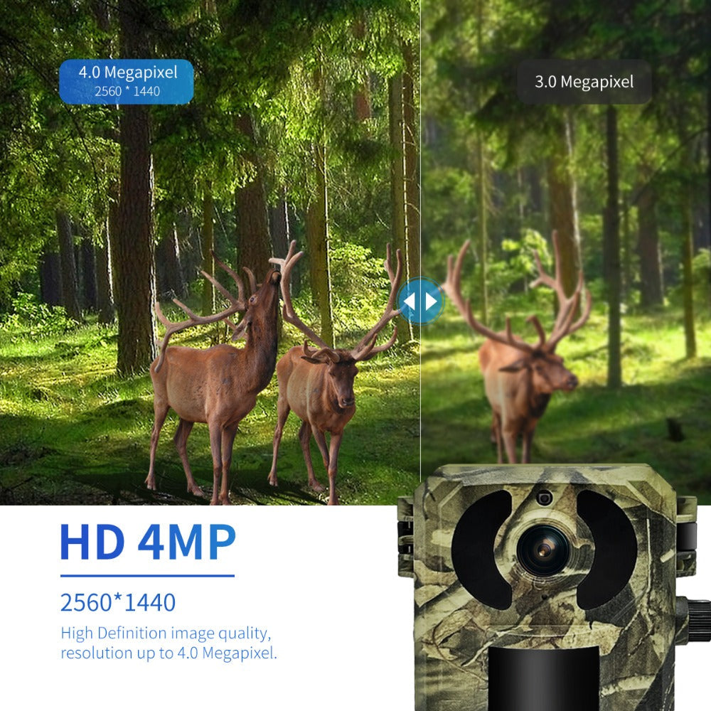 4G 1440P 16MP Hunting Camera Wireless PIR Motion Detection Night Vision Two-way Audio IP66 Solar Powered Wild Animal Monitoring Cameras EU Version