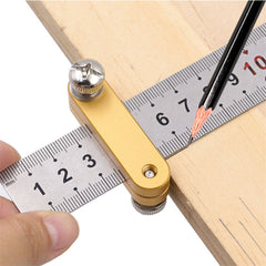 Steel Ruler Positioning Block for Accurate Woodworking - 1/2PCS Angle Scriber Line Marking Gauge Tools