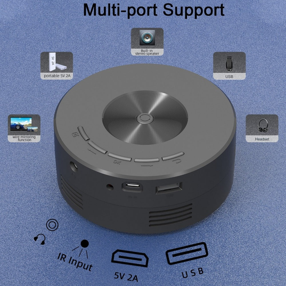 Mini Projector Wired Mirroring Handheld Projection 320P 150 ANSI Lux Portable Cinema