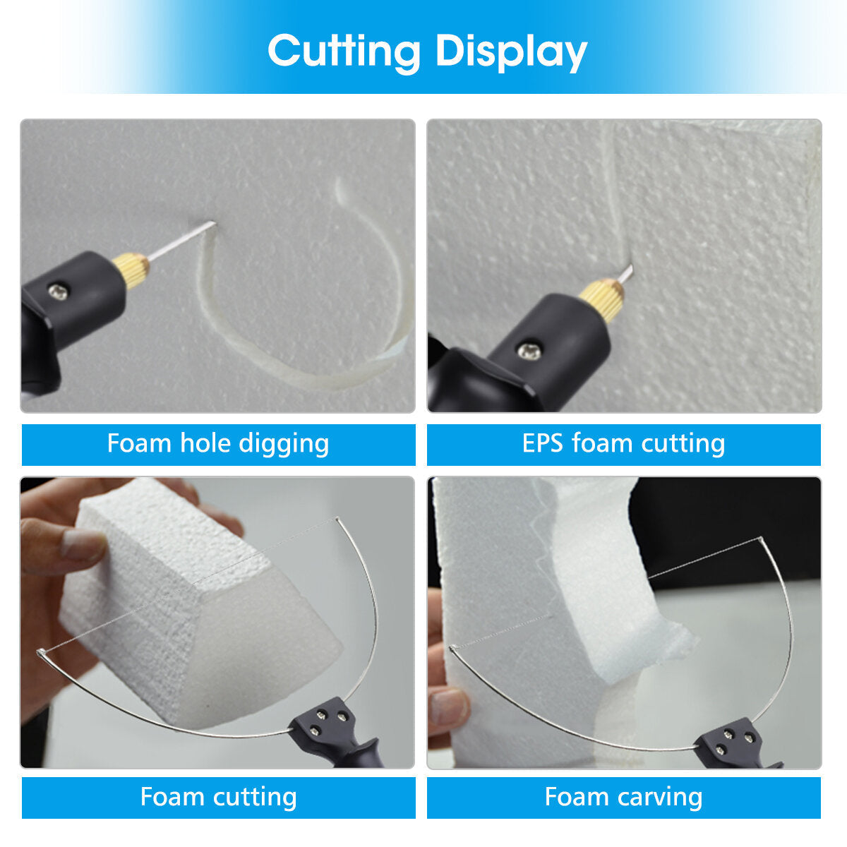 3-in-1 Foam Cutter Cutter with Indicator Light Electric Cutting Machine Pen Tools Kit