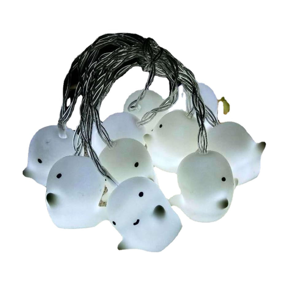 Battery Powered Creative 1.5M 10LED Ghost Style String Fairy Holiday Light Christmas Halloween Decor