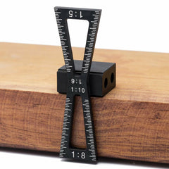 Aluminum Alloy Woodworking Marker Template Ruler Gauge for Accurate Dovetail Layout, 1:5-1:10 Proportions