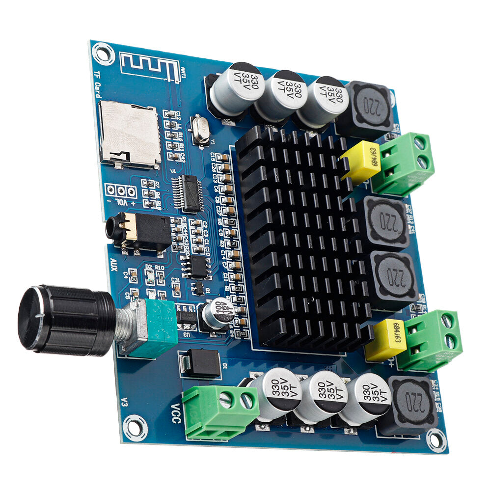 Digital Bluetooth Power Amplifier Board Ultra Long Distance Support AUX Onboard Potentiometer Dual 100W