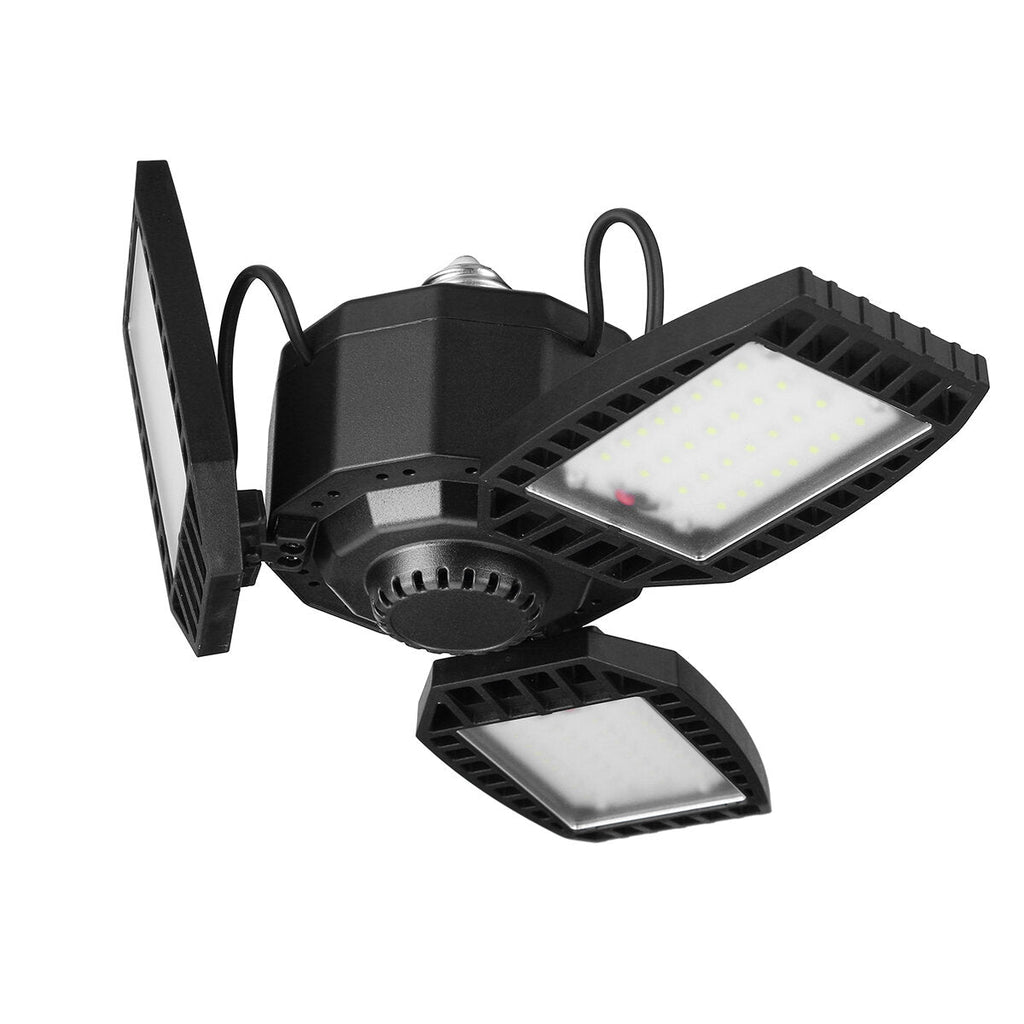 30W/45W/60W/80W E27 LED Garage Light Deformable Ceiling Fixture Workshop Warehouse Lamp 85-265V