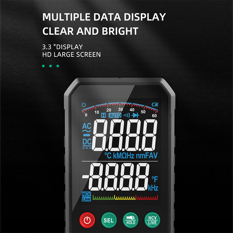 107C Digital Multimeter Smart AC DC Voltmeter Auto Range
