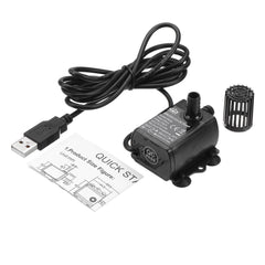 DC 5V 12V 6W Water Pump USB Female Plug Ultra-quiet Mini Brushless DC Water Pump