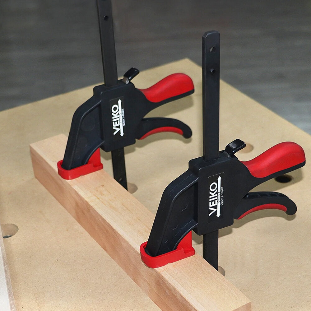 2Pcs Set One Handed Quick Release Track Saw Clamps for MFT Table and Festool Rail Clamps